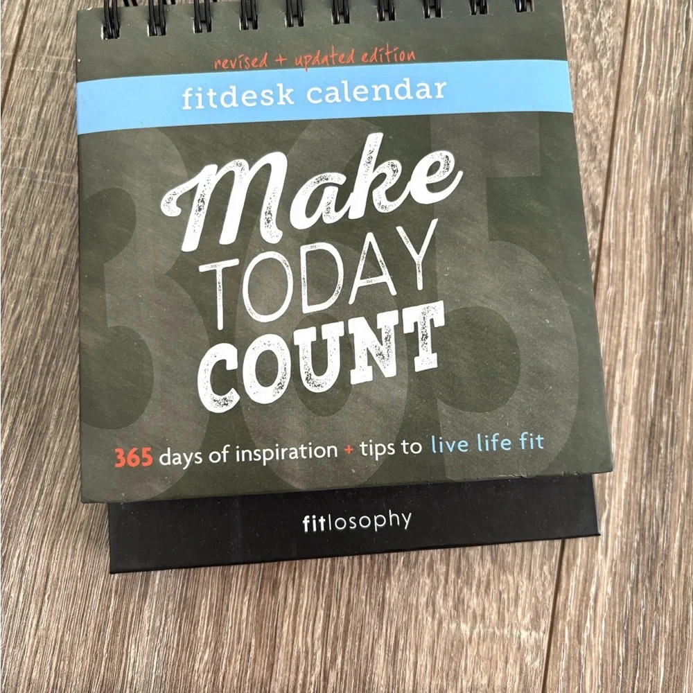 Fit Desk Book Calendar Reusable Annually New Live Life Fit